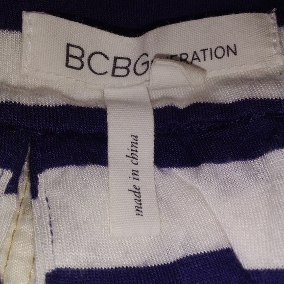 ⭐ BCBG GENERATION STRIPE COTTON TANK MINI DRESS SUNDRESS SIZE 1 - Picture 9 of 9